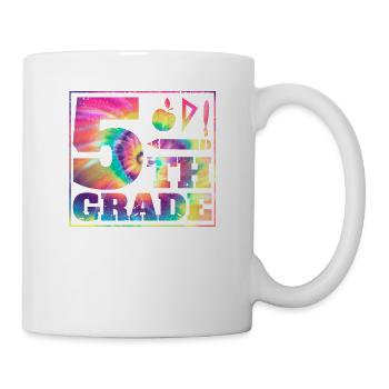 Tie Dye 5th Grade Here I Come Teacher Fifth to the - Mug blanc - blanc - Droite