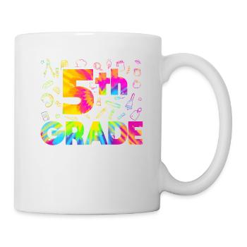 Tie Dye 5th Grade Here I Come Teacher Fifth - Mug blanc - blanc - Droite