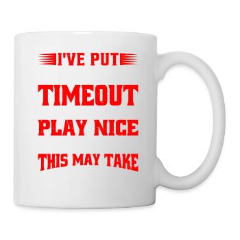 Délai d’attente jusqu’à ce que je puisse jouer gentil avec les autres - Mug blanc - blanc - Droite