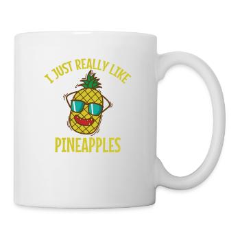 J’aime vraiment les fruits d’ananas - Mug blanc - blanc - Droite