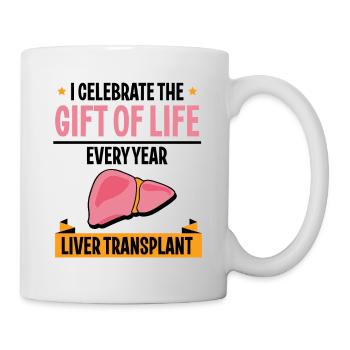Celebrating the Gift of Life Liver Transplant - Tasse - Weiß - Rechts