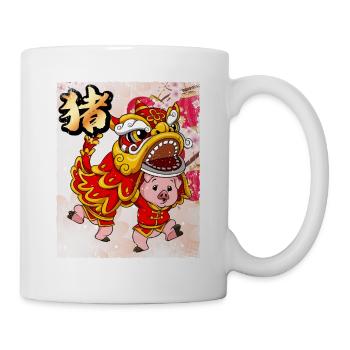 Année du Cochon Nouvel An lunaire chinois - Mug blanc - blanc - Droite