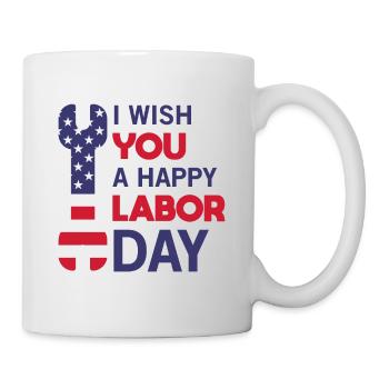 i'wish you a happy labor day - Mug - white - Right