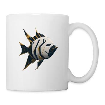 Geometrischer Fisch - Tasse - Weiß - Rechts