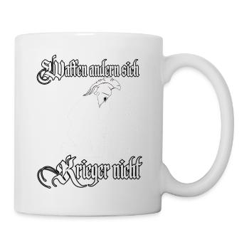 Waffen ändern sich Krieger nicht Soldaten Sparta - Tasse - Weiß - Rechts