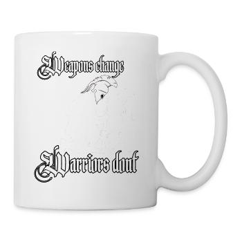 Weapons change, warriors, not soldiers, Sparta - Mug - white - Right