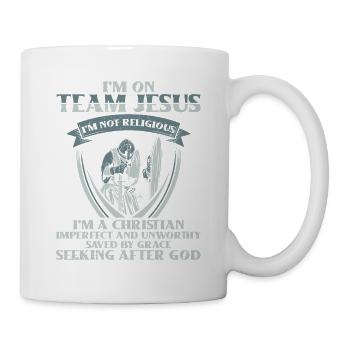 I am part of the team Jesus I am a believer Christian God - Mug - white - Right