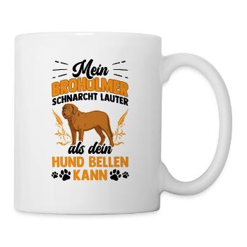 Broholmer schnarcht lauter Dänische Dogge - Tasse - Weiß - Rechts