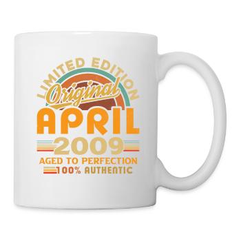 2009 Avril Cadeau D'anniversaire avril 2009 - Mug blanc - blanc - Droite