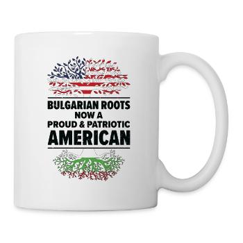 Né: Bulgare, Bulgare, Américain, États-Unis - Mug blanc - blanc - Droite