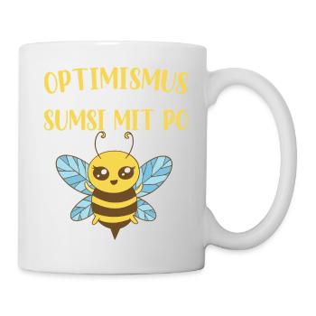 Optimismus Sumsi mit Po - Tasse - Weiß - Rechts