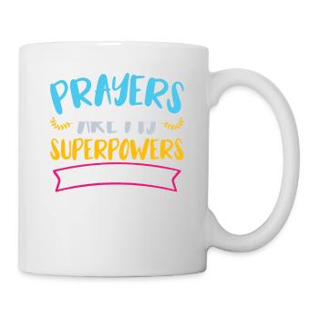 Les prières sont mes superpouvoirs La foi chrétienne - Mug blanc - blanc - Droite
