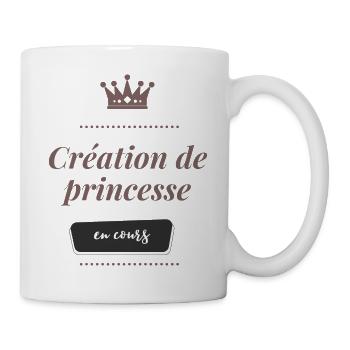 Création de princesse en cours - Mug blanc - blanc - Droite