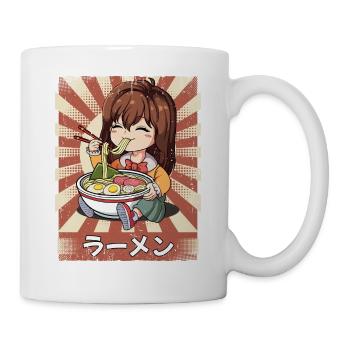 ramen anime girl noodle soup ramen - Mug - white - Right