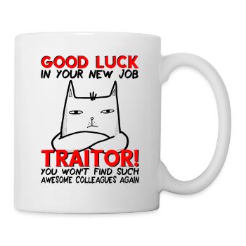Jobwechsel Neuer Job Abschied Abschiedsgeschenk - Tasse - Weiß - Rechts