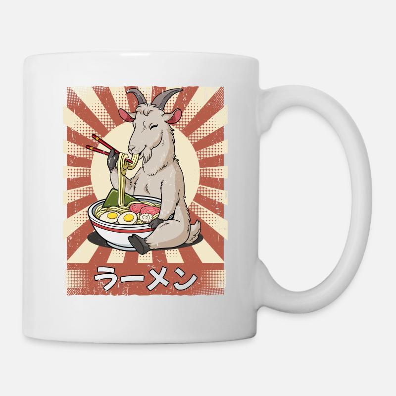 Ramen Ziege Nudelsuppe Ramen - Tasse - Weiß