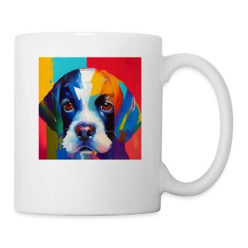 Dog Fans in Oil Painting Style for Labrador - Mug - white - Right