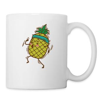 L’ananas fait du jogging ou court des fruits sucrés - Mug blanc - blanc - Droite