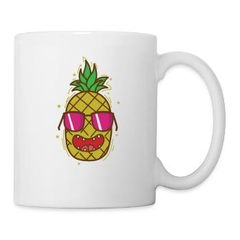 cool pineapple tropical sweet fruit - Mug - white - Right