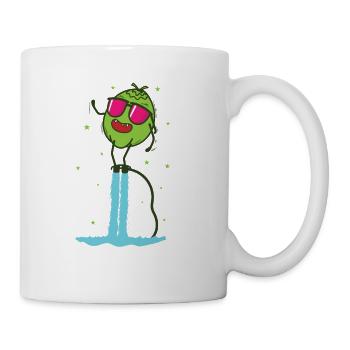 Noix de pendant le flyboard palmier fruitier - Mug blanc - blanc - Droite