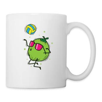 Cocotier jouant au volley-ball palmier - Mug blanc - blanc - Droite