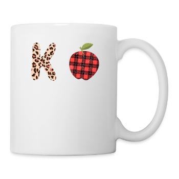 K ist für Kindergarten Apfel-Lehrer zurück - Tasse - Weiß - Rechts