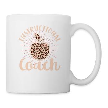 Bleached Leopard Teaching Trainer Typography Teacher - Mug - white - Right