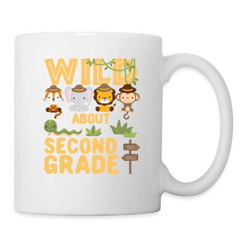 Wild About Second Grade 2nd Back To School Klassen - Mug blanc - blanc - Droite