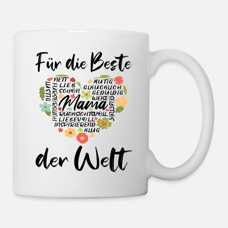 Muttertag 2023 Beste Mama der Welt Mama Love - Tasse - Weiß