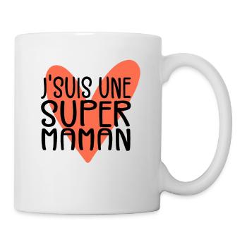 Je suis Une Super Maman | Fête Des Mères - Mug blanc - blanc - Droite