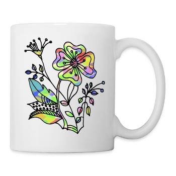 Fleur - Mug blanc - blanc - Droite