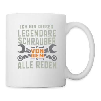KFZ Mechaniker Ich bin dieser Legendäre Schrauber - Tasse - Weiß - Rechts