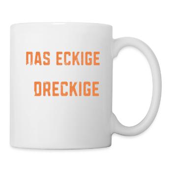 KFZ Mechaniker Das Eckige muss ins Dreckige - Tasse - Weiß - Rechts