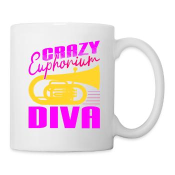 Crazy Euphorium Diva Baritone Player Gifts - Mug - white - Right