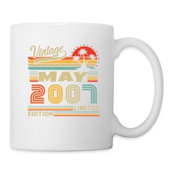 Mai 2007 Vintage Nées En Mai 2007 Anniversaire - Mug blanc - blanc - Droite