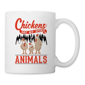 Hühner Spirit Animal Poulet Hühnchen - Mug blanc - blanc - Droite