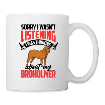 En pensant à mon grand danois de Broholmer - Mug blanc - blanc - Droite