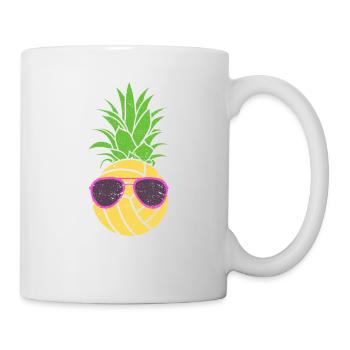 Wasserball Obst Ananas Sommer Schwimmen Team Spiel - Tasse - Weiß - Rechts