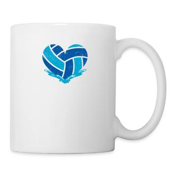Water-polo amour coeur symbole natation sport jeu - Mug blanc - blanc - Droite