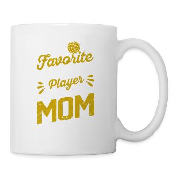 Mein Lieblingswasserballspieler nennt mich Mama - Tasse - Weiß - Rechts