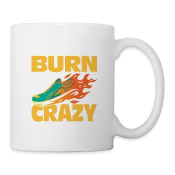 Je cours jusqu’à la brûlure du marathon fou en courant sur sentier - Mug blanc - blanc - Droite