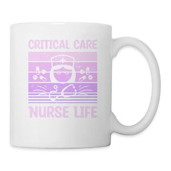 Critical Care Nurse Life CCRN ICU Nurses - Mug - white - Right