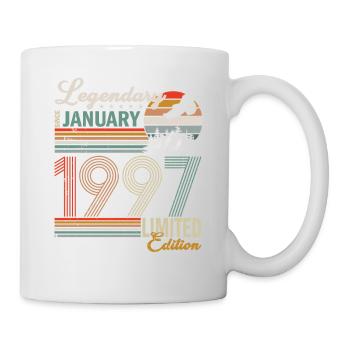 Janvier 1997. Cadeau d’anniversaire Janvier 1997. - Mug blanc - blanc - Droite