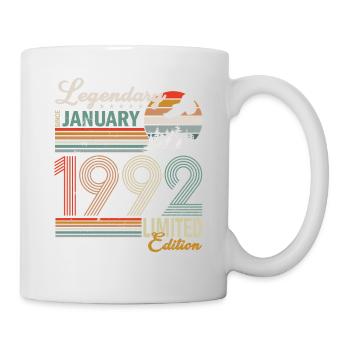 Januar 1992 - Tasse - Weiß - Rechts
