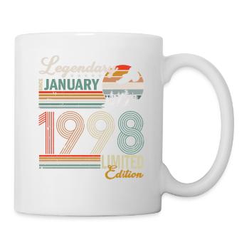 Janvier 1998. Cadeau d’anniversaire Janvier 1998. - Mug blanc - blanc - Droite