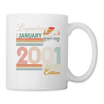 Januar 2001 geboren | Awesome - Tasse - Weiß - Rechts