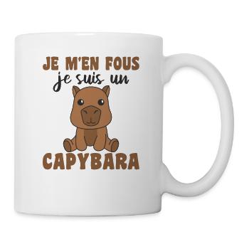 Je m'en fous je suis un capybara - süßes Capybara - Tasse - Weiß - Rechts