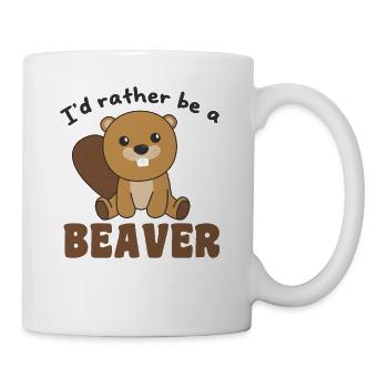 Je préfère être un castor - mignon castor - Mug blanc - blanc - Droite