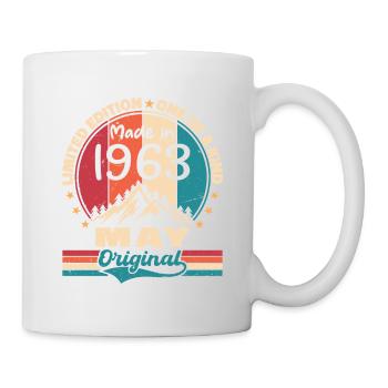 Mai 1963 Geburtstag Mai 1963 Original Mai Geschenk - Tasse - Weiß - Rechts