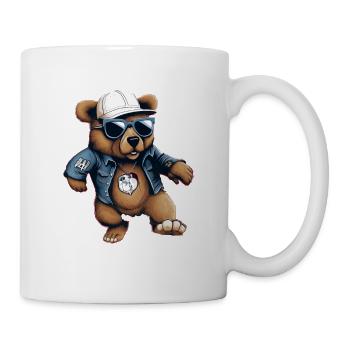 Streetstyle Bear Graffiti Kunst Streetart - Tasse - Weiß - Rechts